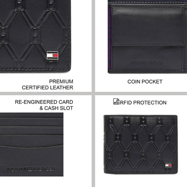 Tommy Hilfiger Solin Men'S Global Coin Wallet Black