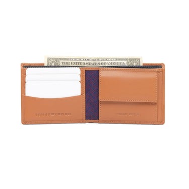 Tommy Hilfiger Solin Men'S Global Coin Wallet Tan