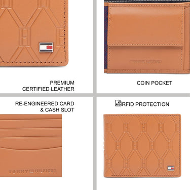 Tommy Hilfiger Solin Men'S Global Coin Wallet Tan
