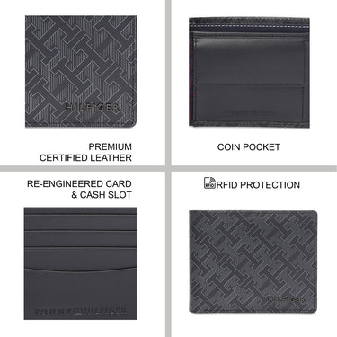 Tommy Hilfiger Porec Men'S Global Coin Wallet Black
