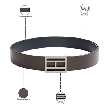 Tommy Hilfiger Meredith Mens Reversible Belt Brown Navy