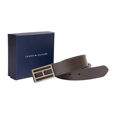 Tommy Hilfiger Meredith Mens Reversible Belt Brown Navy