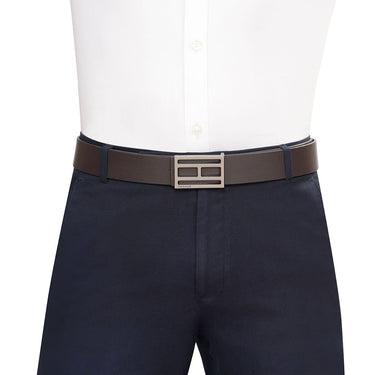 Tommy Hilfiger Meredith Mens Reversible Belt Brown Navy