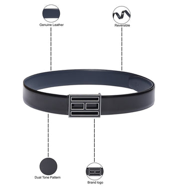 Tommy Hilfiger Sewanee Men's Reversible Belt Black Navy