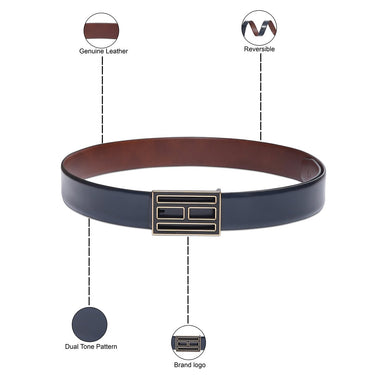 Tommy Hilfiger Sewanee Men's Reversible Belt Navy Tan