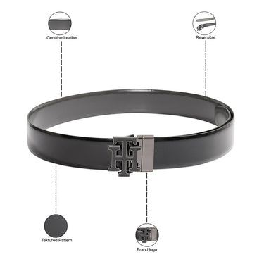 Tommy Hilfiger Galena Mens Reversible Belt Black Grey