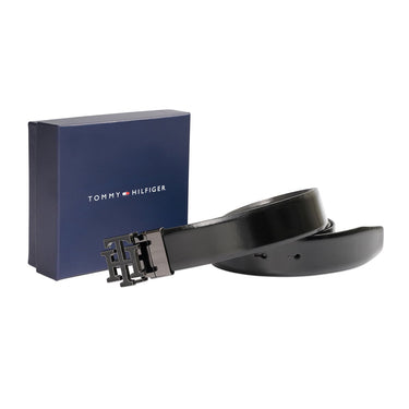 Tommy Hilfiger Galena Mens Reversible Belt Black Grey