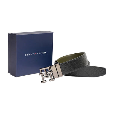 Tommy Hilfiger Boonville Mens Reversible Belt Black Olive