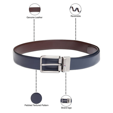 Tommy Hilfiger Snowmas Men's Reversible Belt Navy