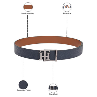 Tommy Hilfiger Hanaeli Mens Reversible Belt Navy Tan