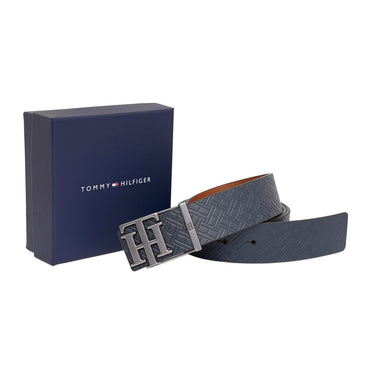 Tommy Hilfiger Hanaeli Mens Reversible Belt Navy Tan