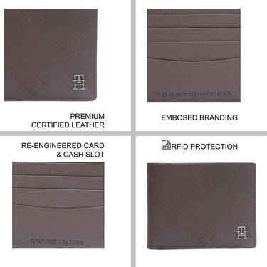 Tommy Hilfiger Rhodes Men'S Passcase Wallet Brown