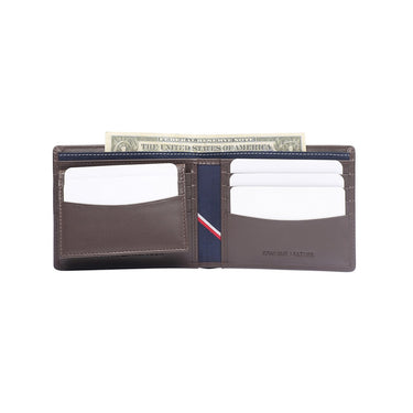 Tommy Hilfiger Rhodes Men'S Passcase Wallet Brown