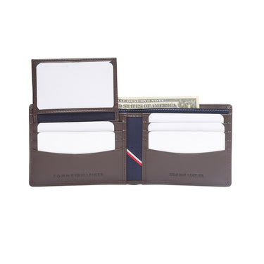 Tommy Hilfiger Rhodes Men'S Passcase Wallet Brown