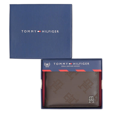 Tommy Hilfiger Rhodes Men'S Passcase Wallet Brown
