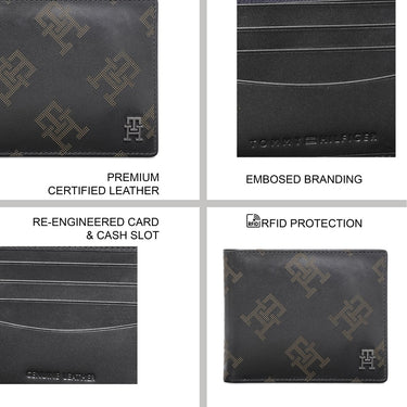 Tommy Hilfiger Rhodes Men's Passcase Wallet Black