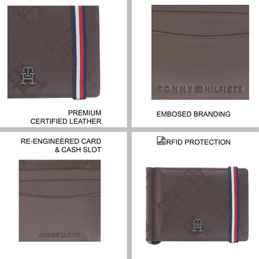Tommy Hilfiger Acropolis Men'S Moneyclip Brown