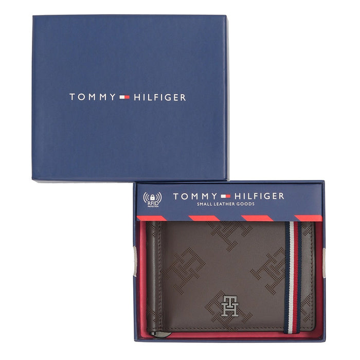 Tommy Hilfiger Acropolis Men'S Moneyclip Brown