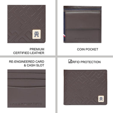 Tommy Hilfiger Torridon Mens Global Coin Wallet Brown
