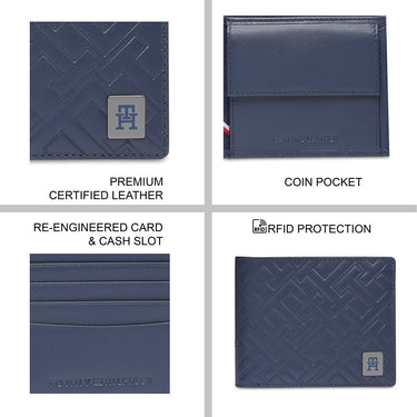 Tommy Hilfiger Torridon Mens Global Coin Wallet Navy