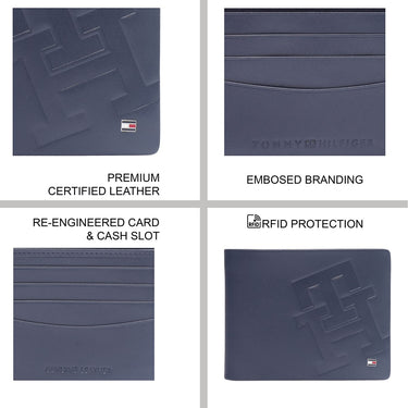 Tommy Hilfiger Wester Men'S Passcase Wallet Navy