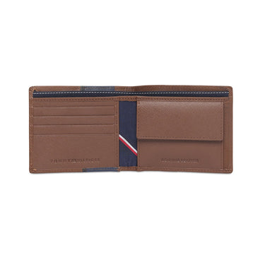 Tommy Hilfiger Venachar Mens Global Coin Wallet Tan Navy