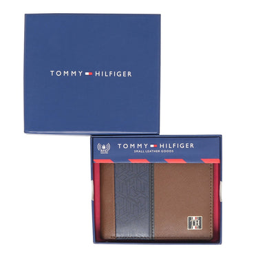 Tommy Hilfiger Venachar Mens Global Coin Wallet Tan Navy