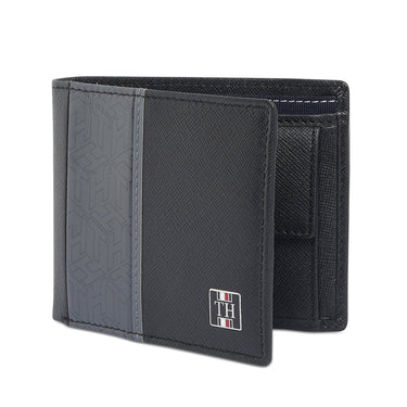 Tommy Hilfiger Venachar Mens Global Coin Wallet Black Grey