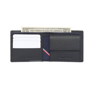 Tommy Hilfiger Venachar Mens Global Coin Wallet Black Grey