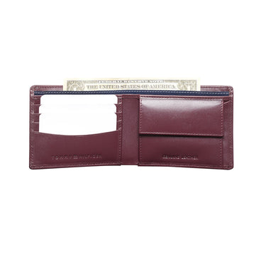 Tommy Hilfiger Serres Men's Global Coin Wallet Wine