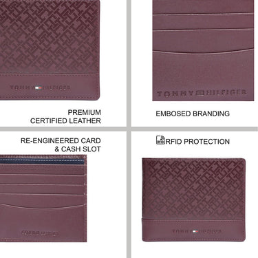Tommy Hilfiger Serres Men's Passcase Wallet Wine