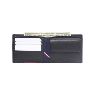 Tommy Hilfiger Alimos Men'S Global Coin Wallet Black+Wine