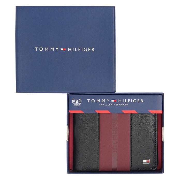 Tommy Hilfiger Alimos Men'S Global Coin Wallet Black+Wine