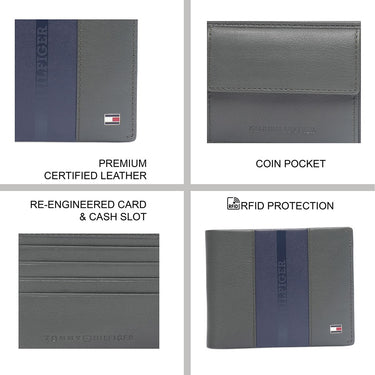 Tommy Hilfiger Alimos Men'S Global Coin Wallet Olive+Navy