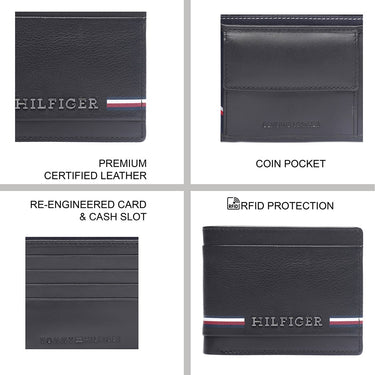 Tommy Hilfiger Neapoli Men'S Global Coin Wallet Black