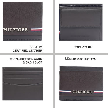 Tommy Hilfiger Neapoli Men'S Multicard Coin Wallet Brown