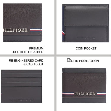 Tommy Hilfiger Neapoli Men'S Global Coin Wallet Brown