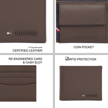 Tommy Hilfiger Grevena Men's Global Coin Wallet Brown