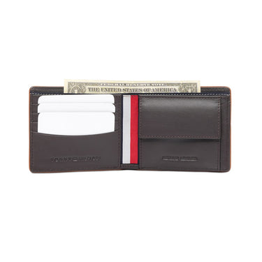 Tommy Hilfiger Anatoli Men'S Global Coin Wallet Brown