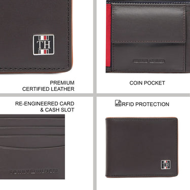 Tommy Hilfiger Anatoli Men'S Global Coin Wallet Brown