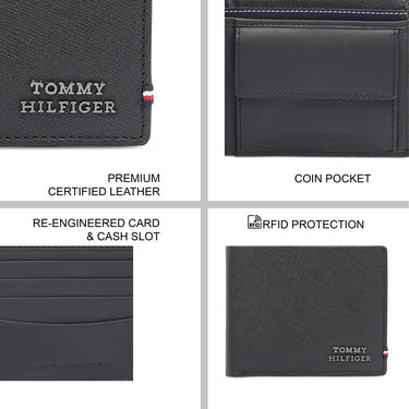 Tommy Hilfiger Keratea Men'S Global Coin Wallet Black