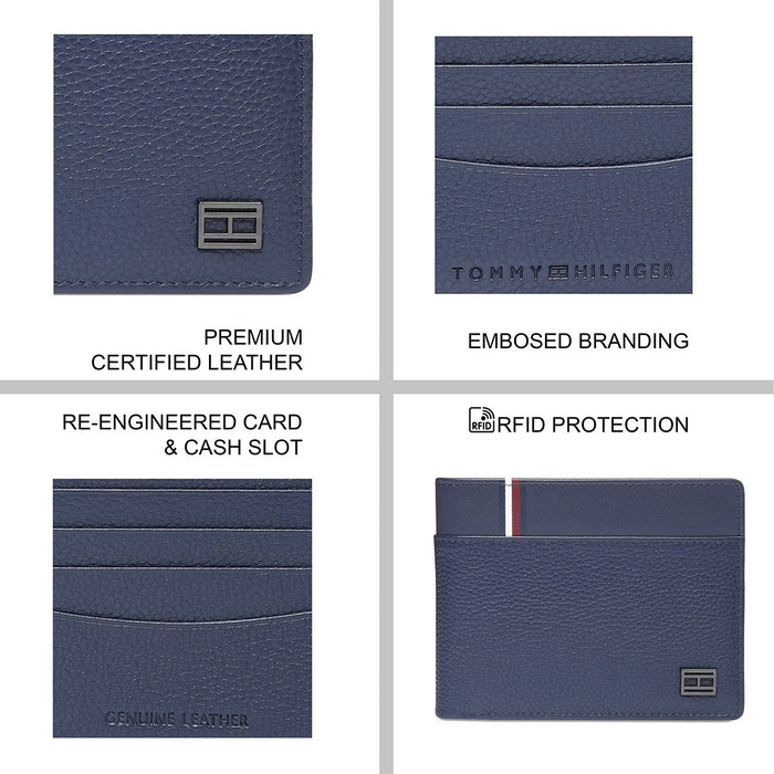 Tommy Hilfiger Anoixi Mens Passcase Wallet Navy