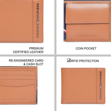 Tommy Hilfiger Lixouri Men's Global Coin Wallet Tan