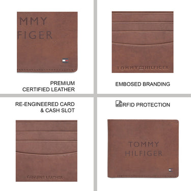 Tommy Hilfiger Thasos Men'S Slimfold Wallet Brown
