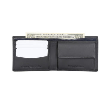 Tommy Hilfiger Zaros Men'S Global Coin Wallet Black