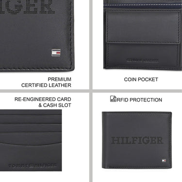 Tommy Hilfiger Zaros Men'S Global Coin Wallet Black