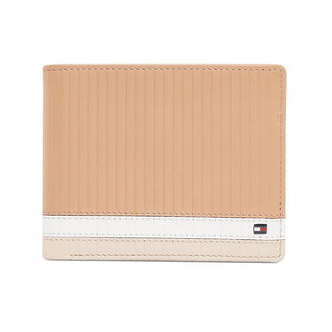 Tommy Hilfiger Samos Mens Slimfold Wallet Khaki White