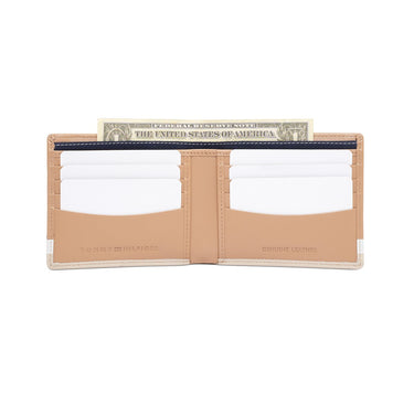 Tommy Hilfiger Samos Mens Slimfold Wallet Khaki White