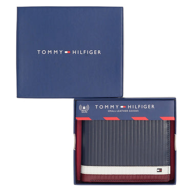 Tommy Hilfiger Samos Men'S Multicard Coin Wallet Navy+White