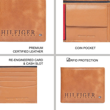 Tommy Hilfiger Orkney Men's Global Coin Wallet Tan